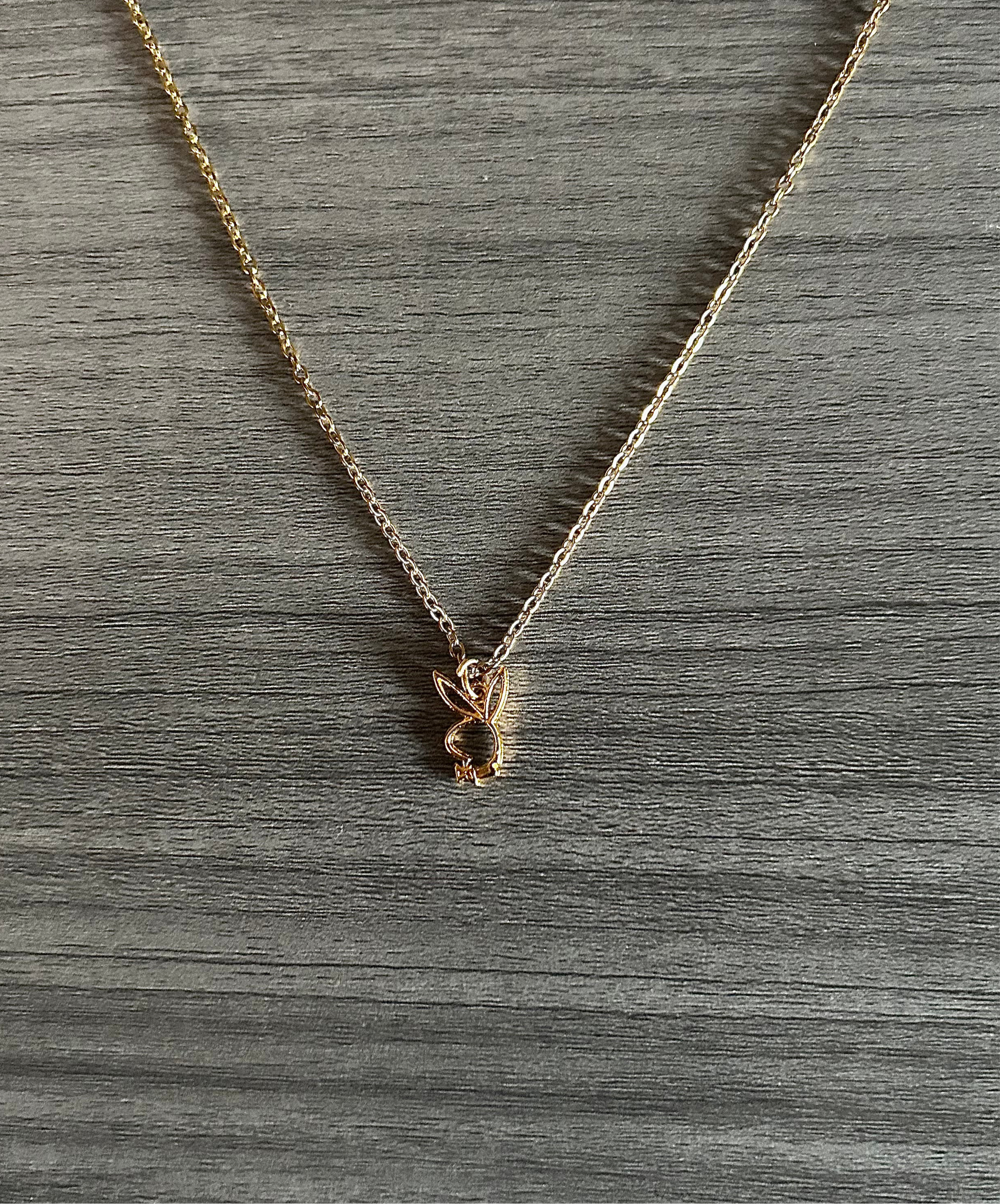 Gold Bunny Necklace🎃🎀