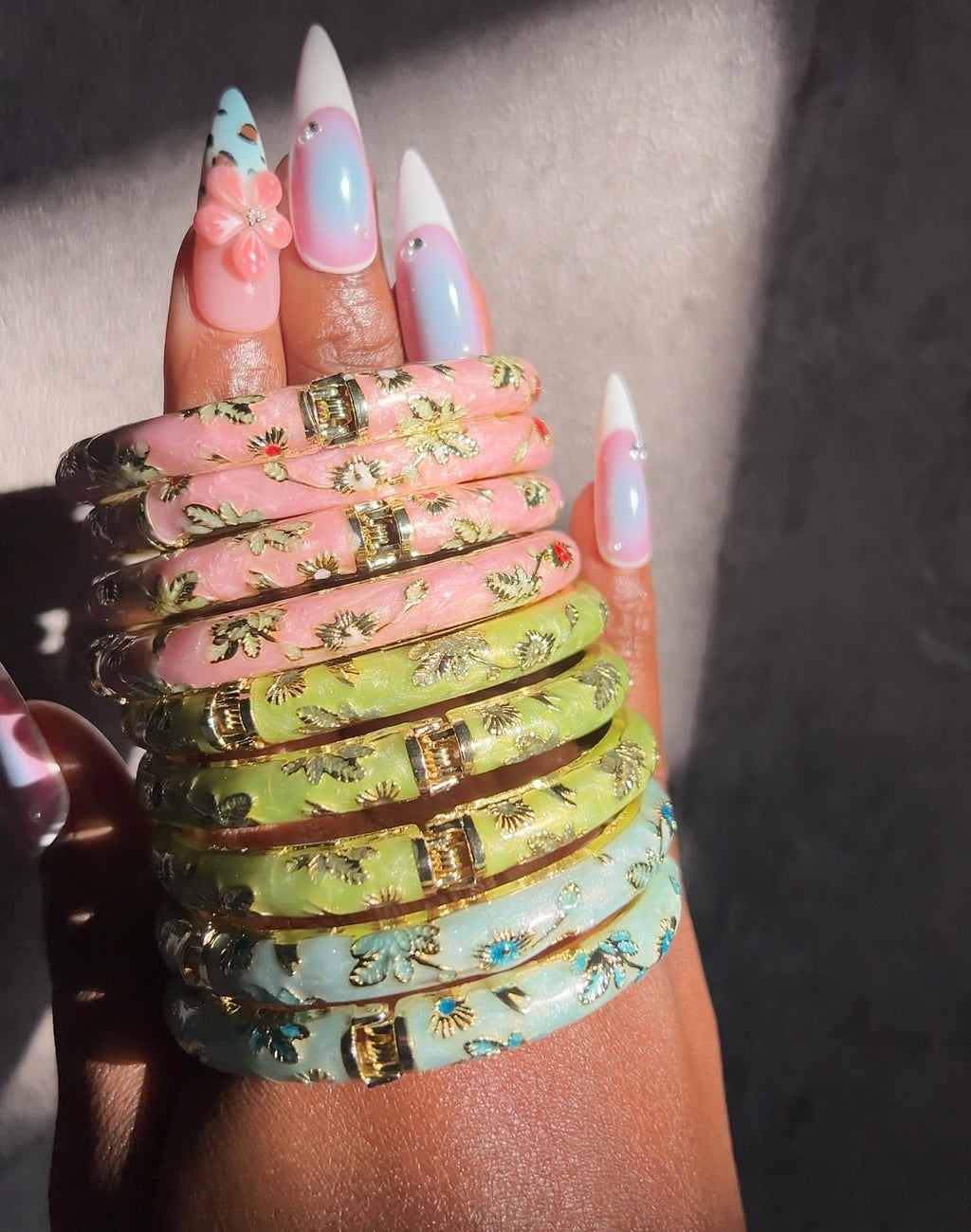 Floral Gold Bangle🎃🎀