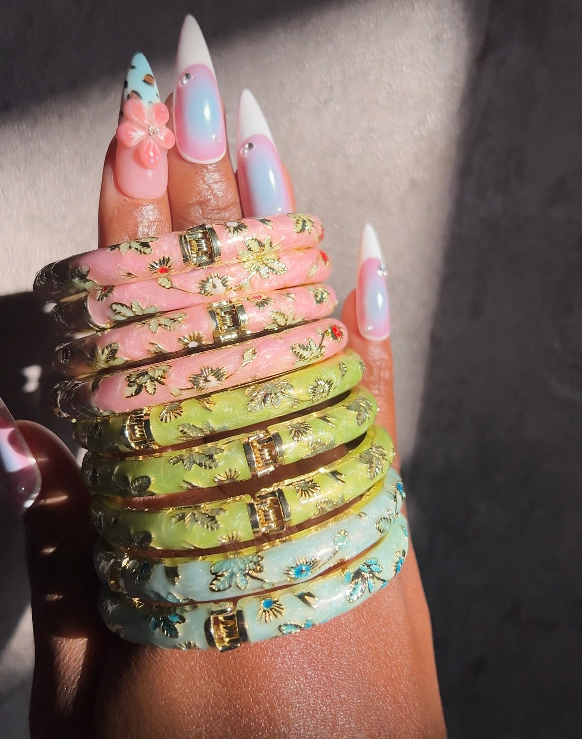 Floral Gold Bangle🎃🎀