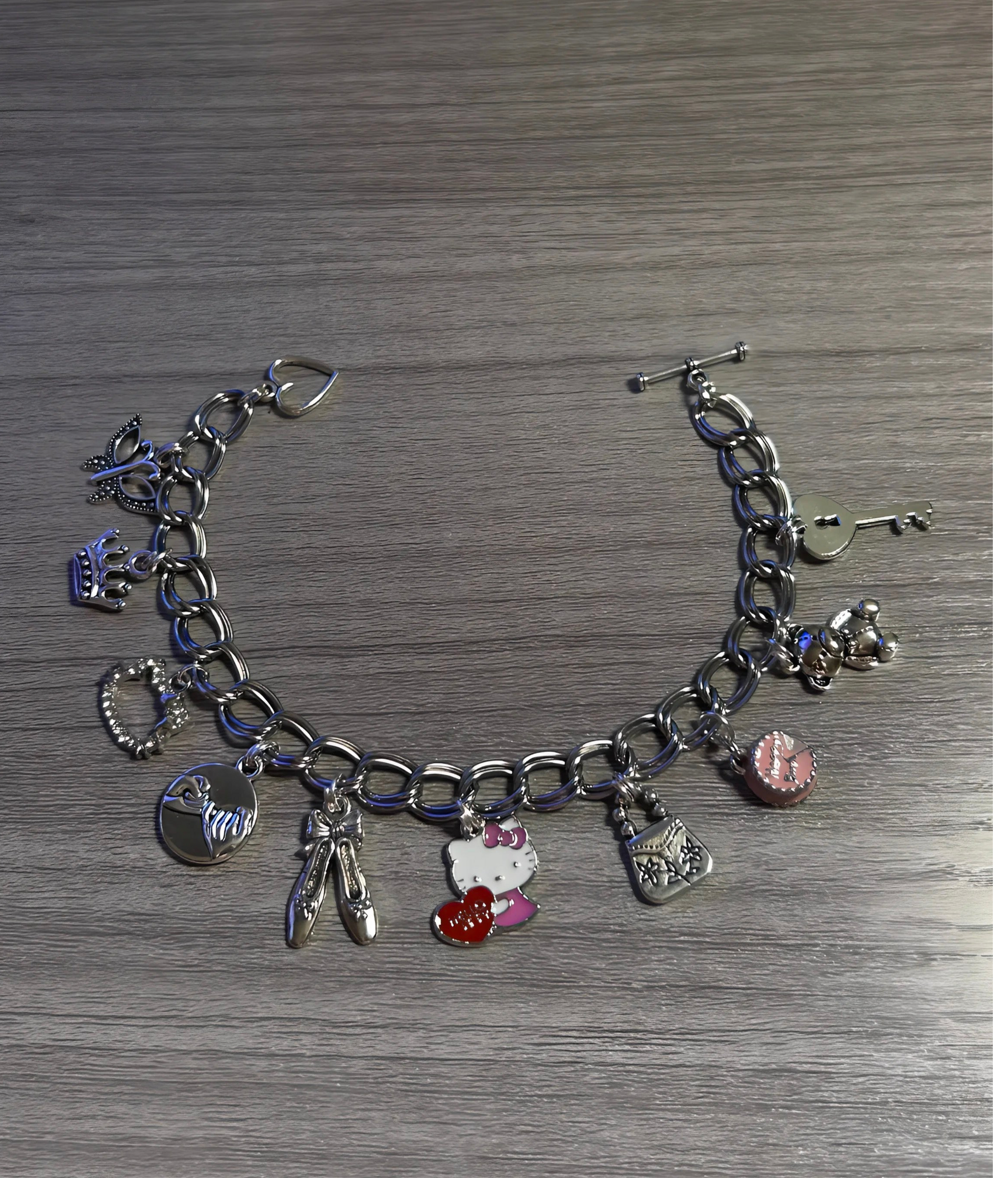 Silver HK 10 Charm Mystery Bracelet🎃🎀