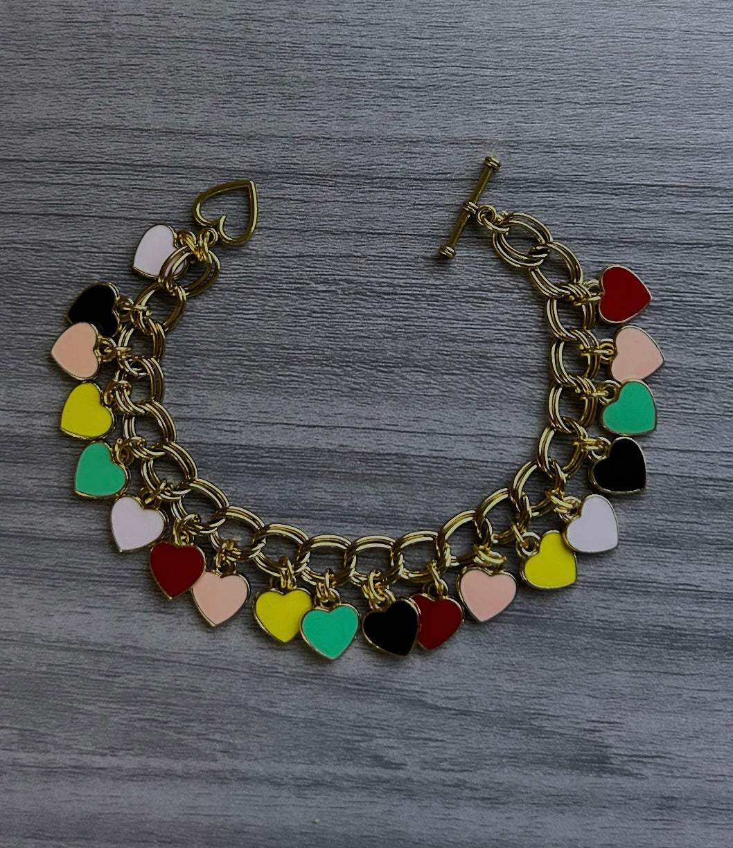 Gold Multicolored Charm Bracelet🎃🎀