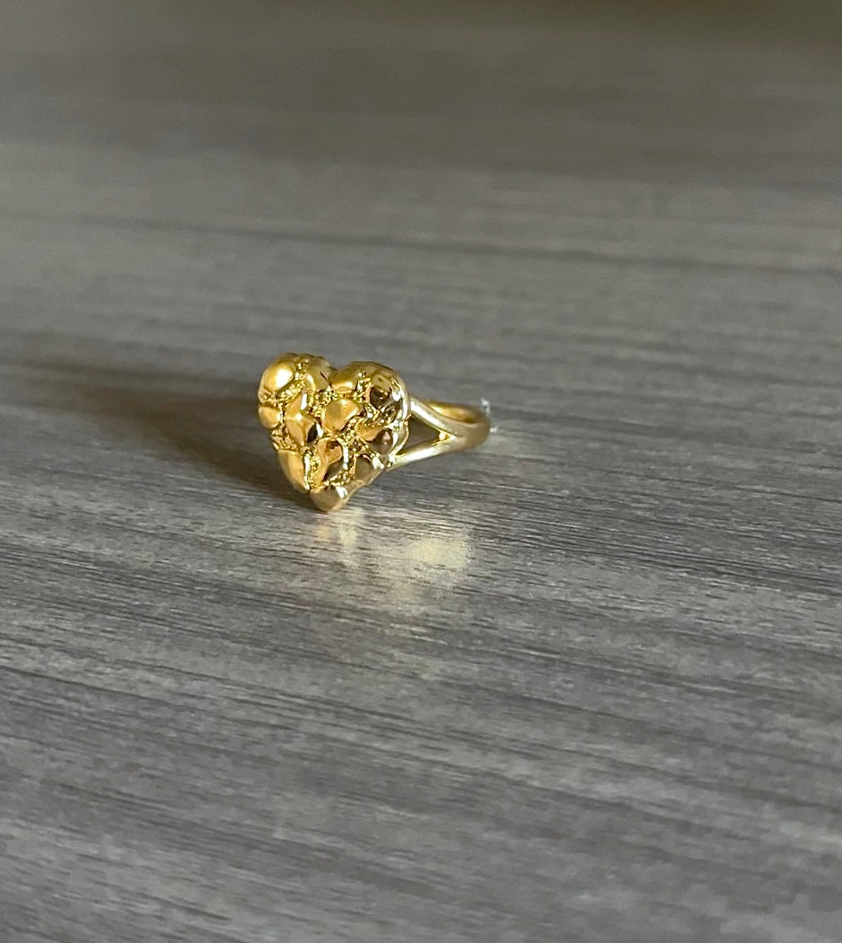 Gold Nugget Heart Ring 🚨50% off Black Friday Sale🚨🍂
